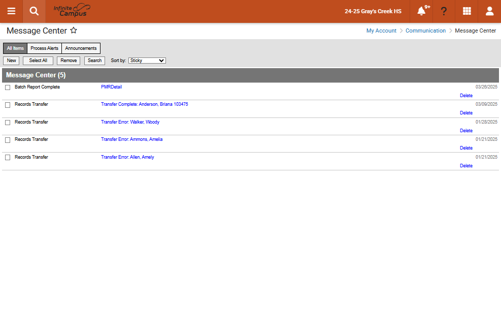 From the Landing Page select the Magnifying Glass Click on Search