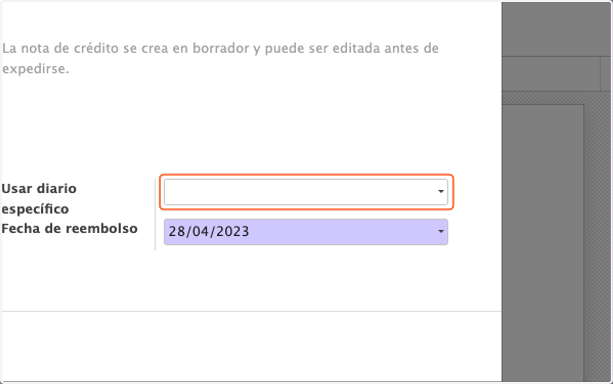 Si deseamos usar algún diario fiscal en especifico lo seleccionamos, de los contrario dejamos los valor por default