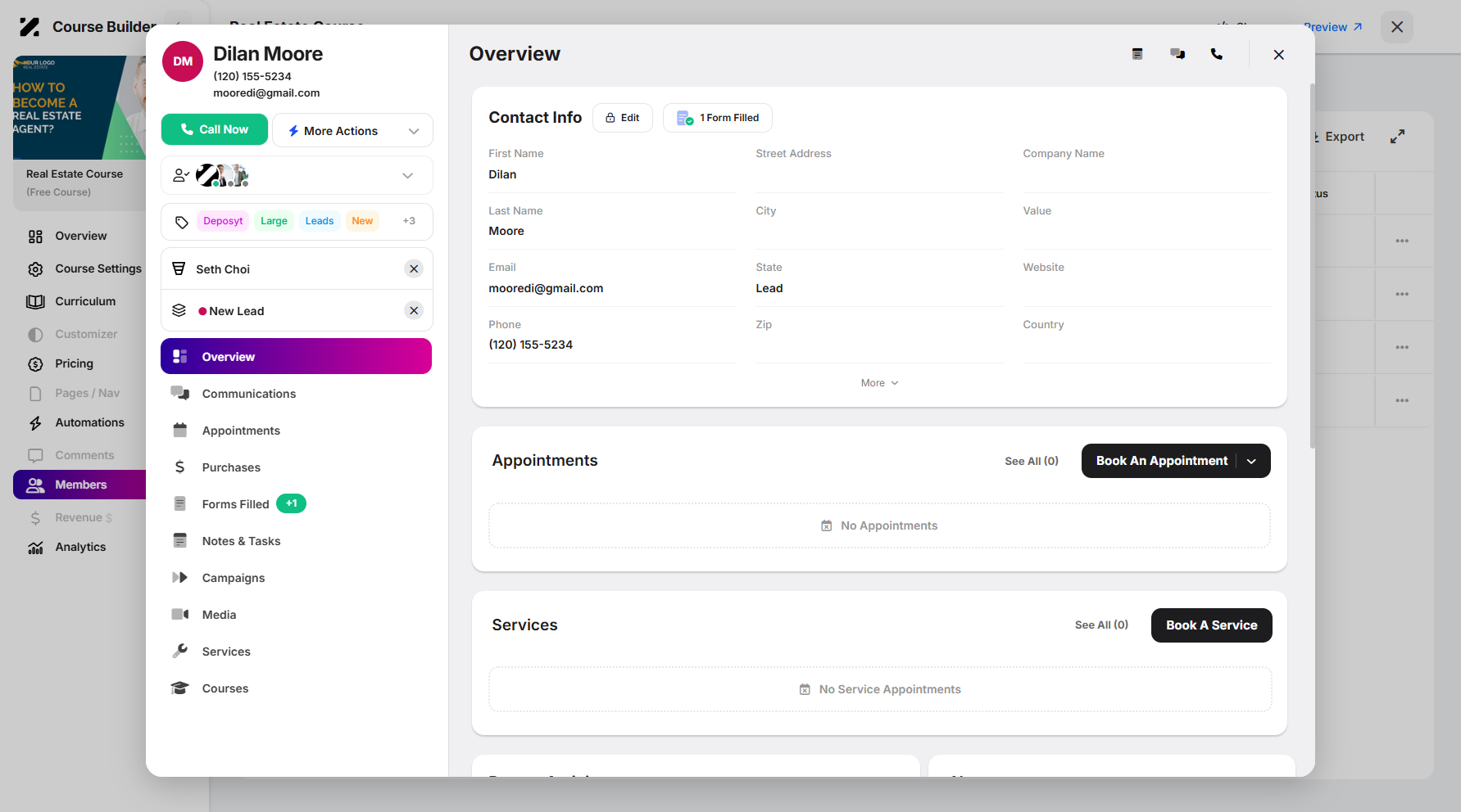 Step 10: You can also access the customer modal by clicking on the member’s name.