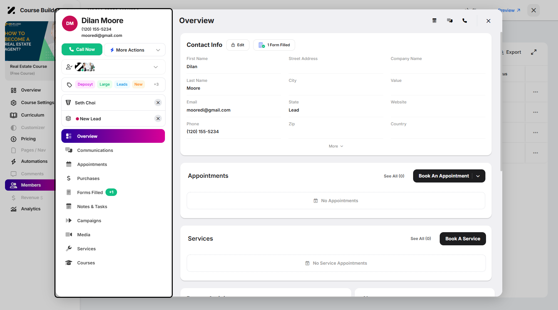 Step 10: You can also access the customer modal by clicking on the member’s name.