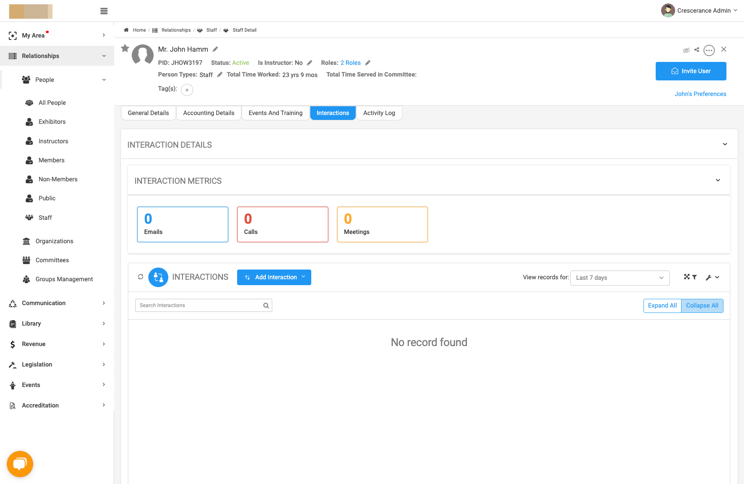 Click on Add Interaction