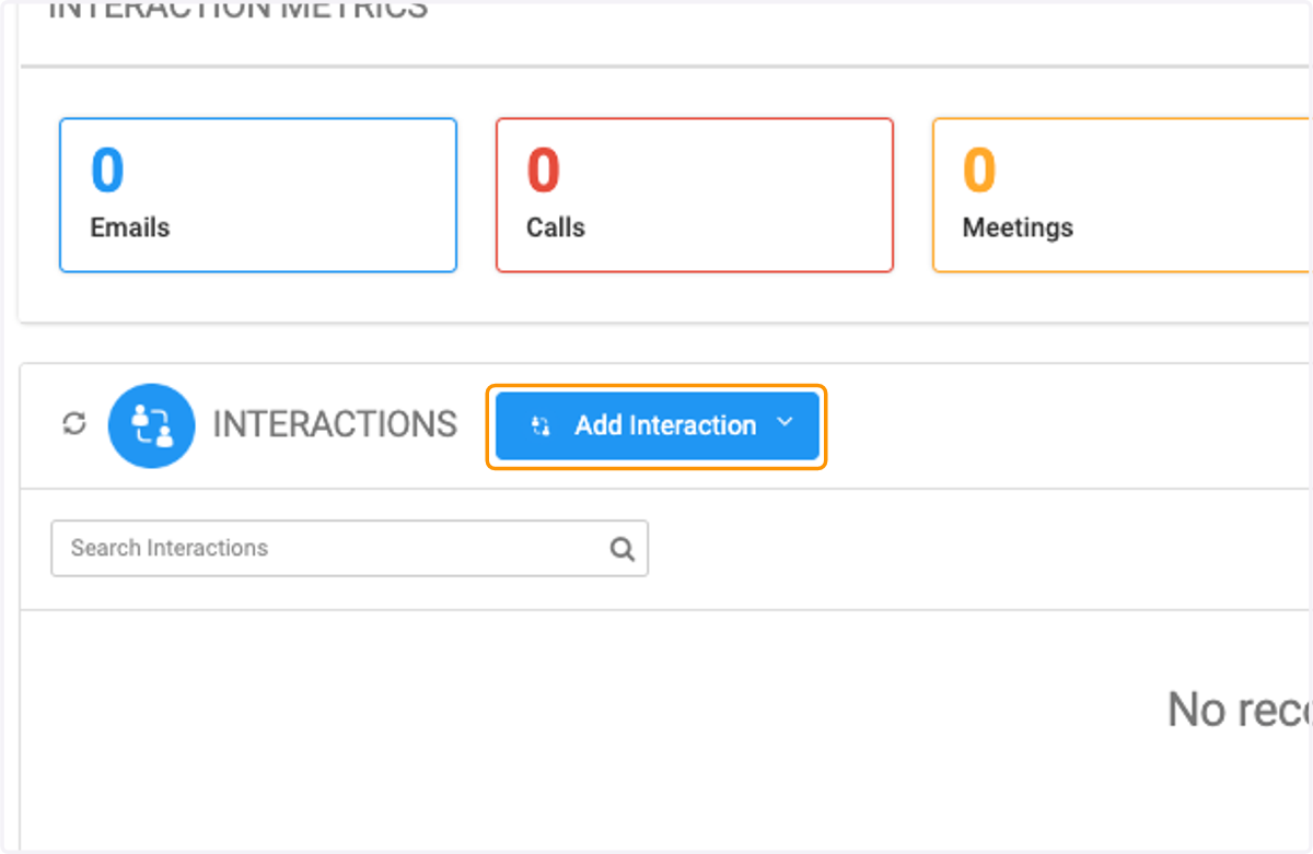 Click on Add Interaction