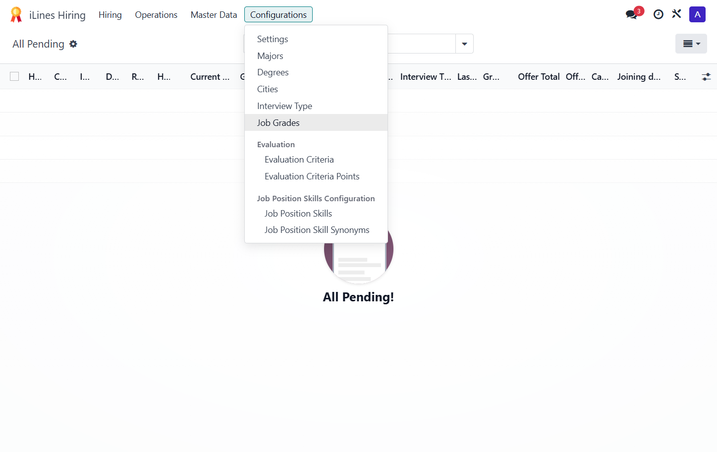 Click on Job Grades