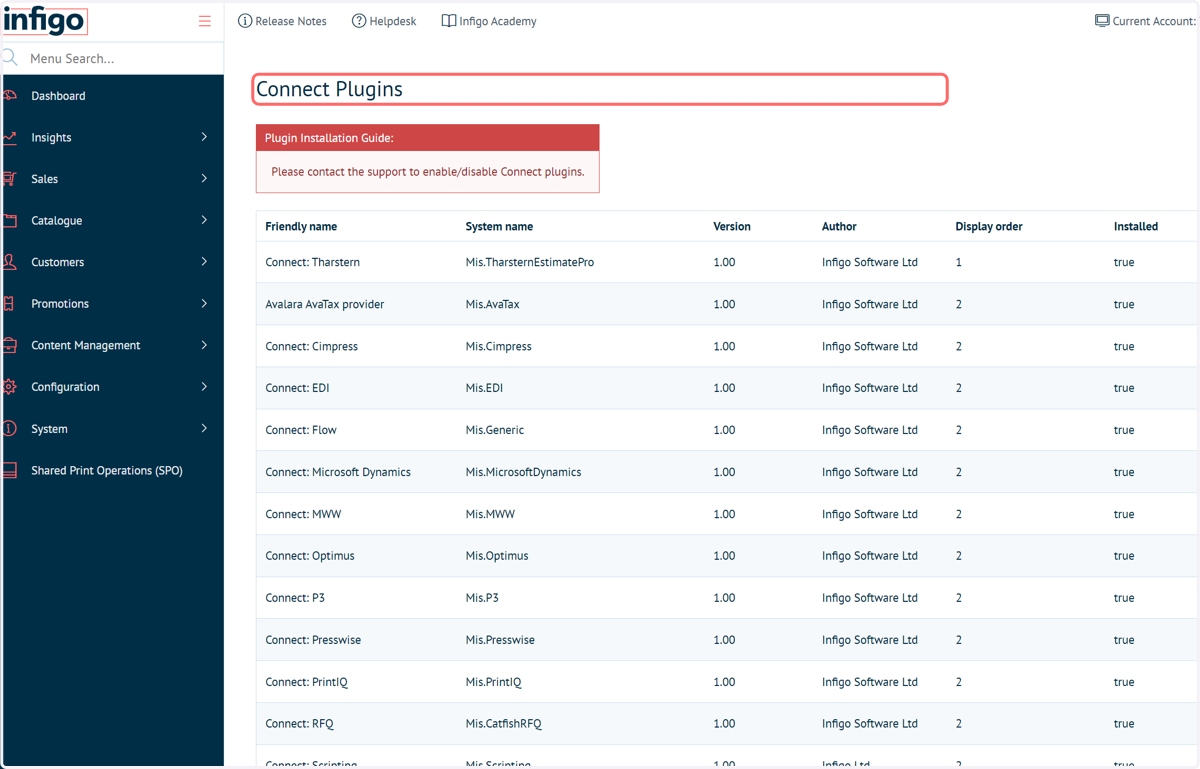 Navigate to Connect Plugins