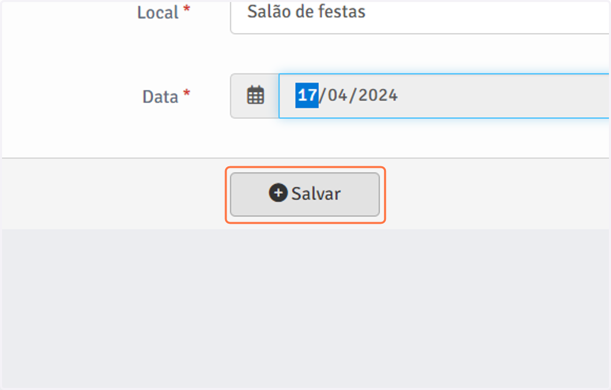 Clique no botão "Salvar".