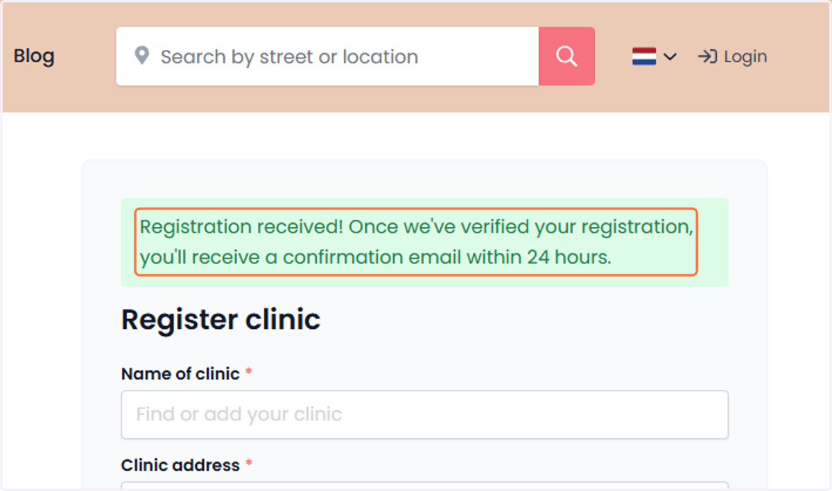 Once your registration has been verified, you will receive a confirmation email within 24 hours. Zodra uw registratie is geverifieerd, ontvangt u binnen 24 uur een bevestigingsmail.