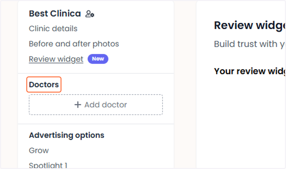 Click on ‘Doctors’. Klik op ‘Artsen’.