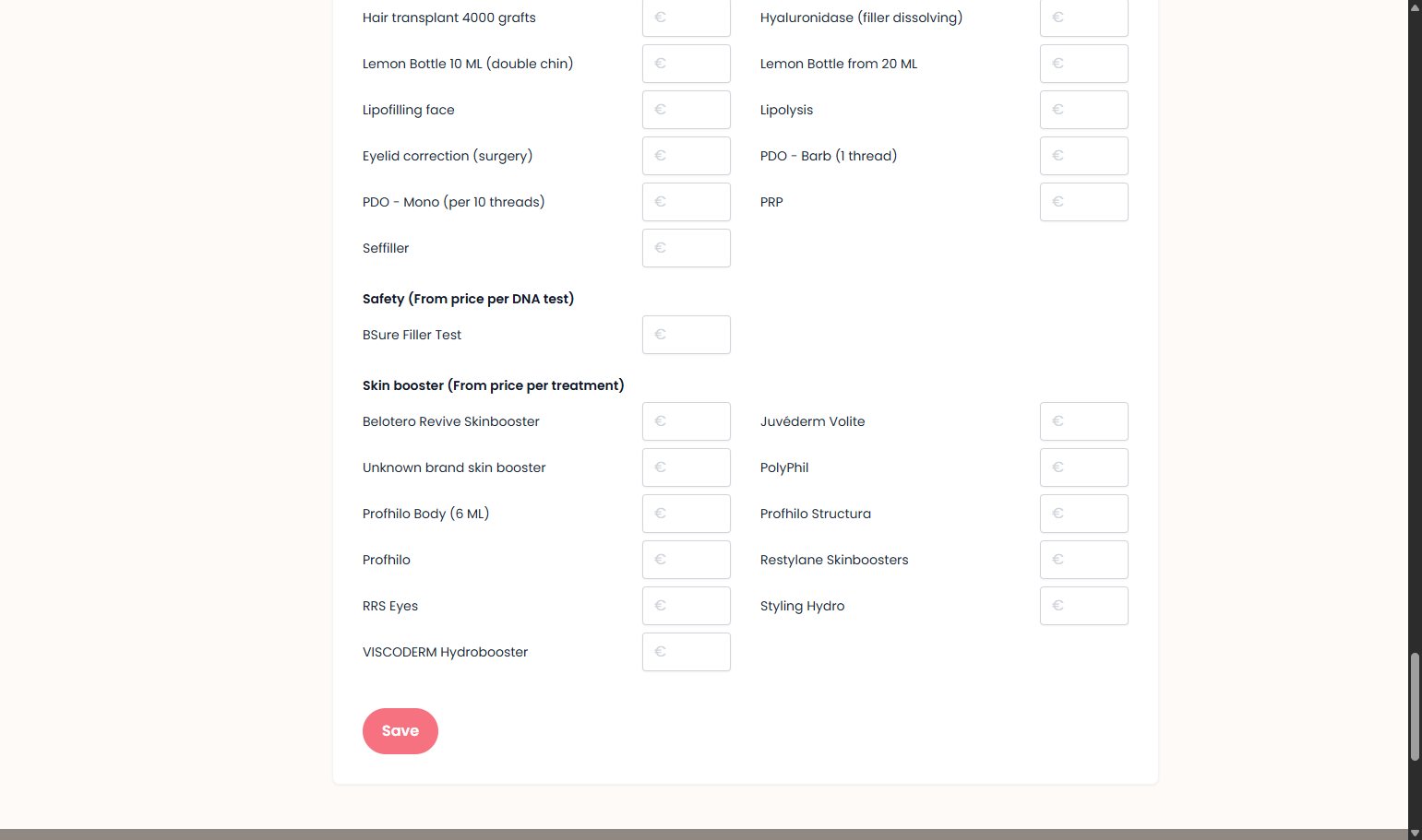 Click on ‘Safety (Starting Price per DNA Test)’ Klik op ‘Veiligheid (vanaf prijs per DNA-test)’