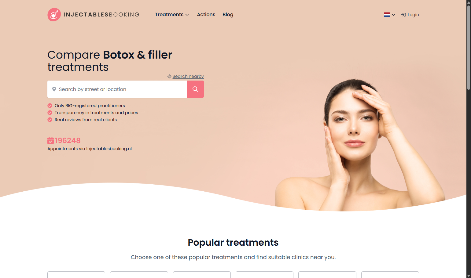 Click on 'Login' Klik op 'Inloggen'