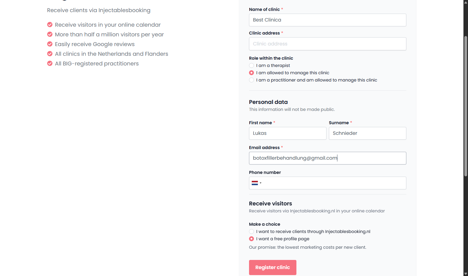 For personal details Voor persoonsgegevens