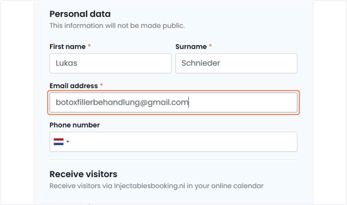 For personal details Voor persoonsgegevens