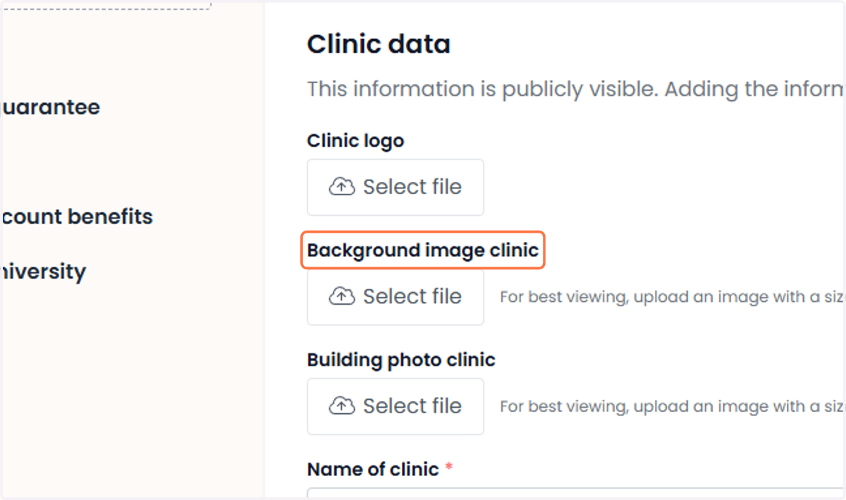 Uploading images for your clinic. Afbeeldingen uploaden voor je kliniek