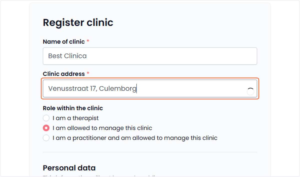 For the clinic address Voor het adres van de kliniek