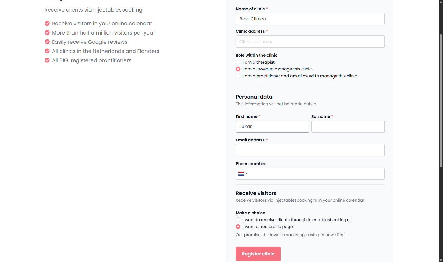 For personal details Voor persoonsgegevens