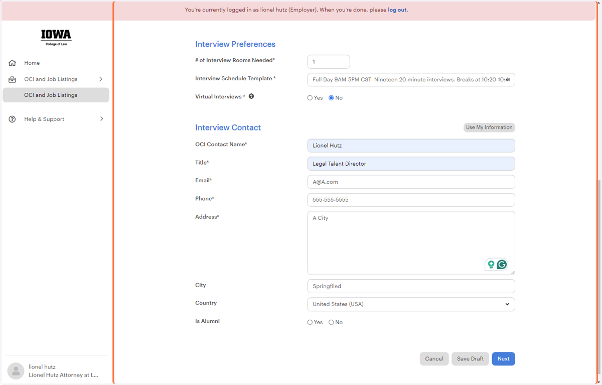 Complete Interview Contact