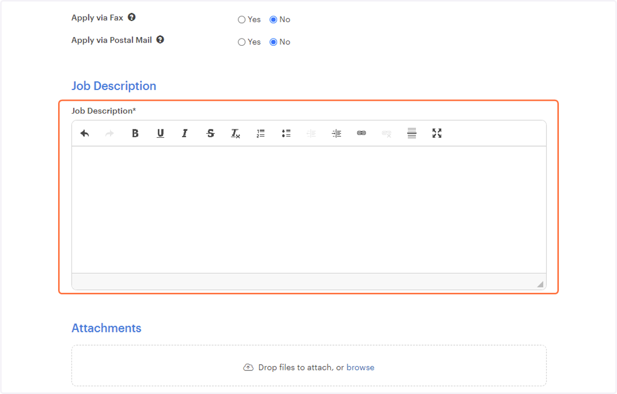 Click on Create Job Posting…