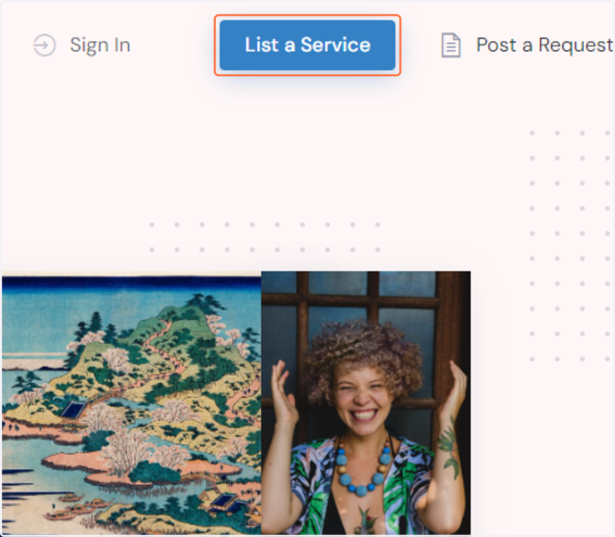 Click on List a Service