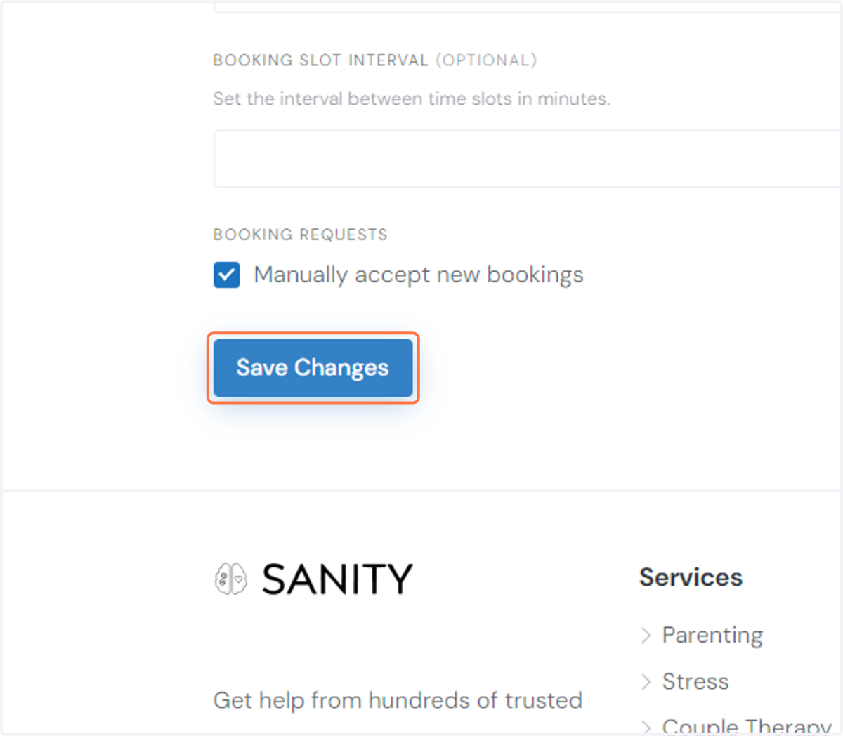 Click on Save Changes