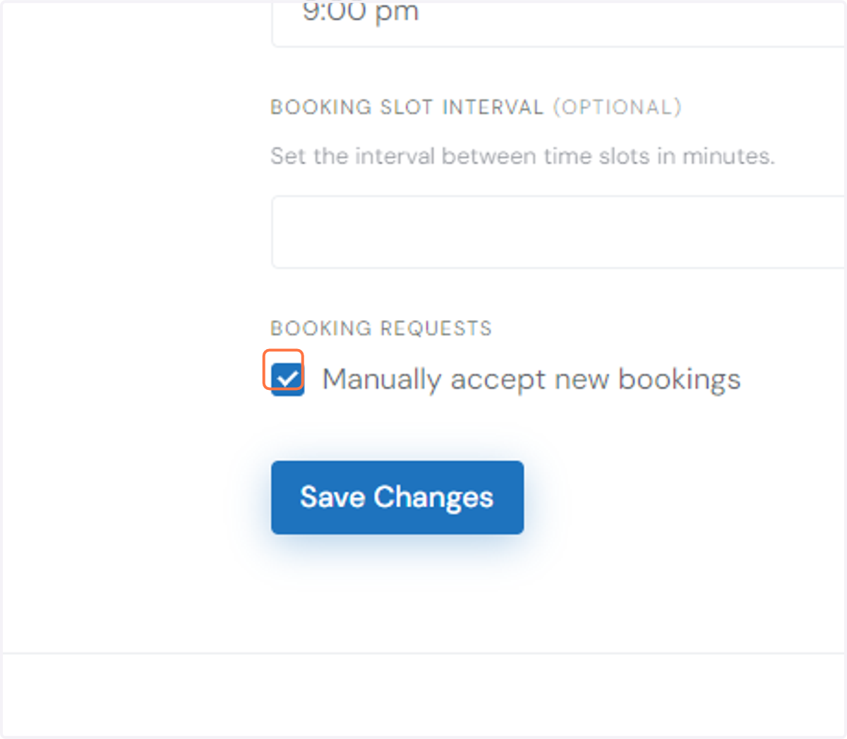 Check Manually accept new bookings