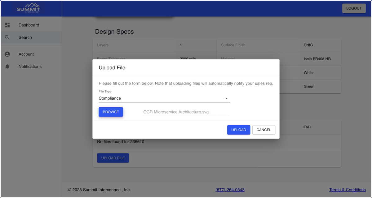Once you have chosen a file, you should see the file name next to the Browse button
