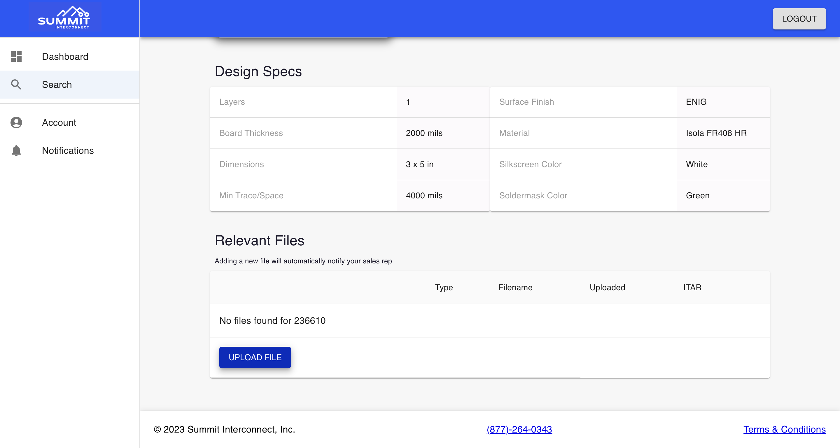 Click on UPLOAD FILE