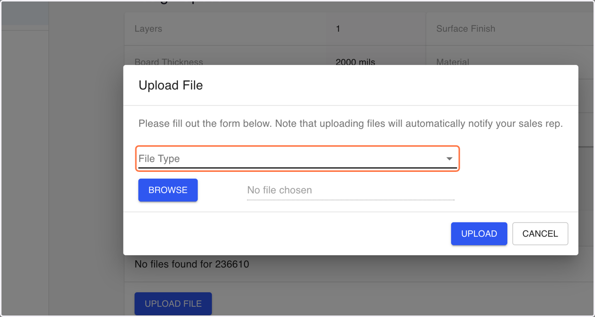 Choose a File Type to label the file