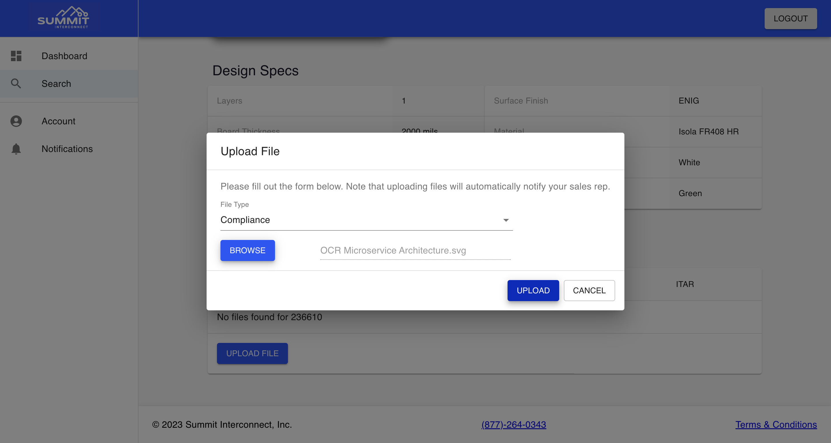 Click on UPLOAD