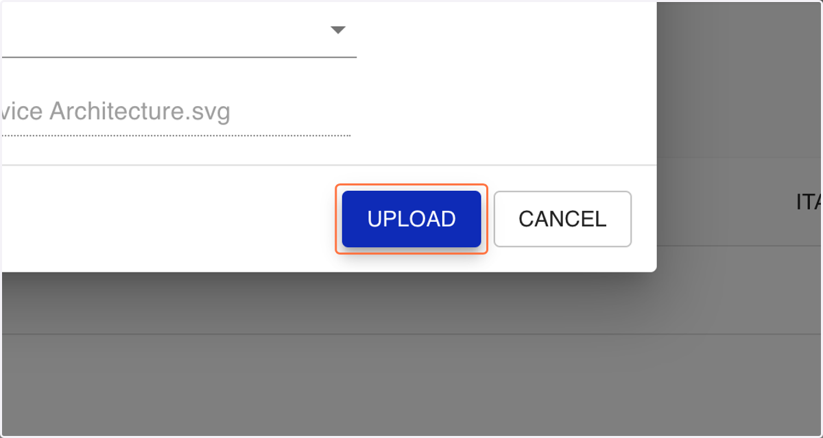 Click on UPLOAD