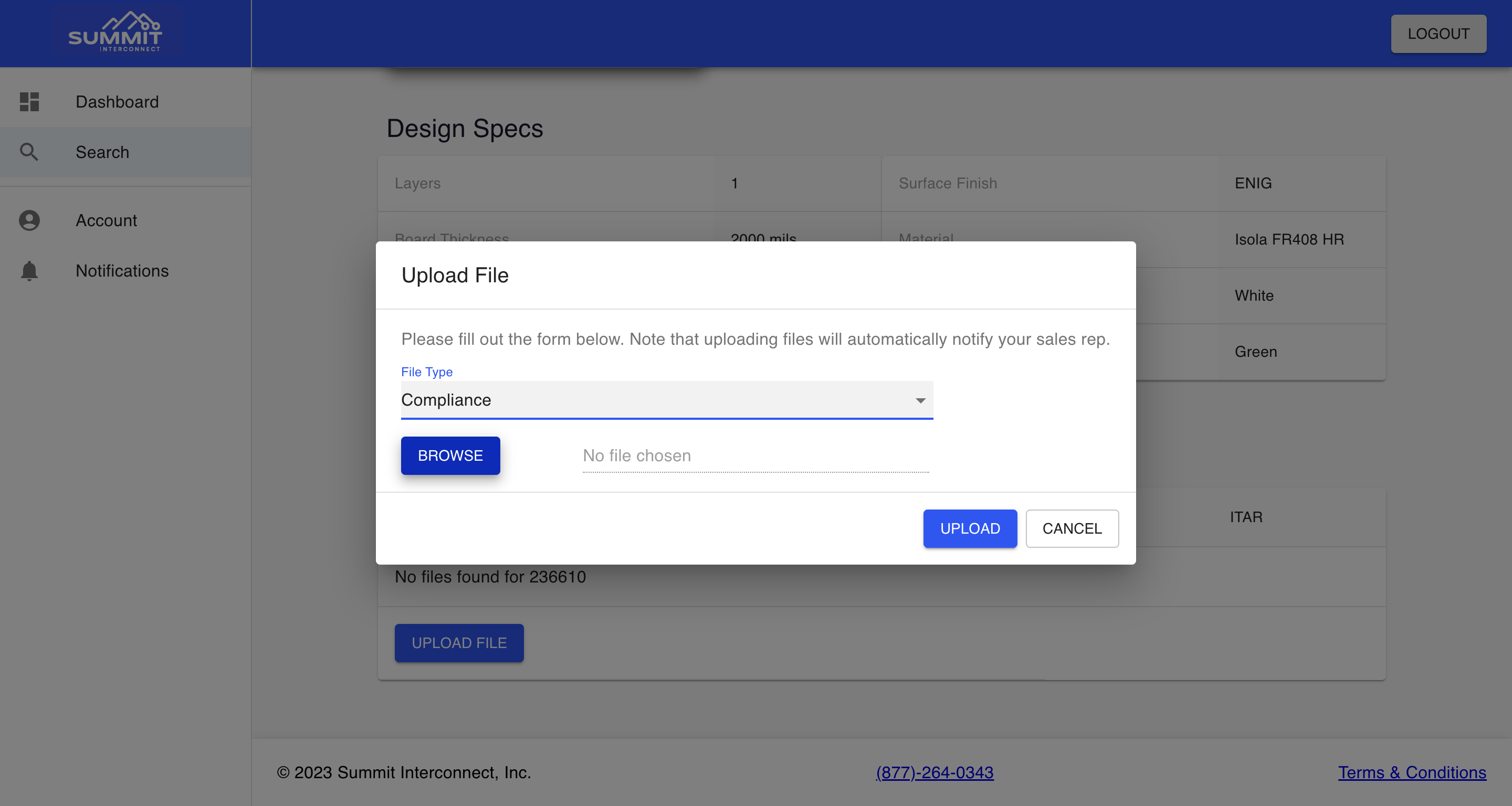 Click on Browse to upload a file from your computer