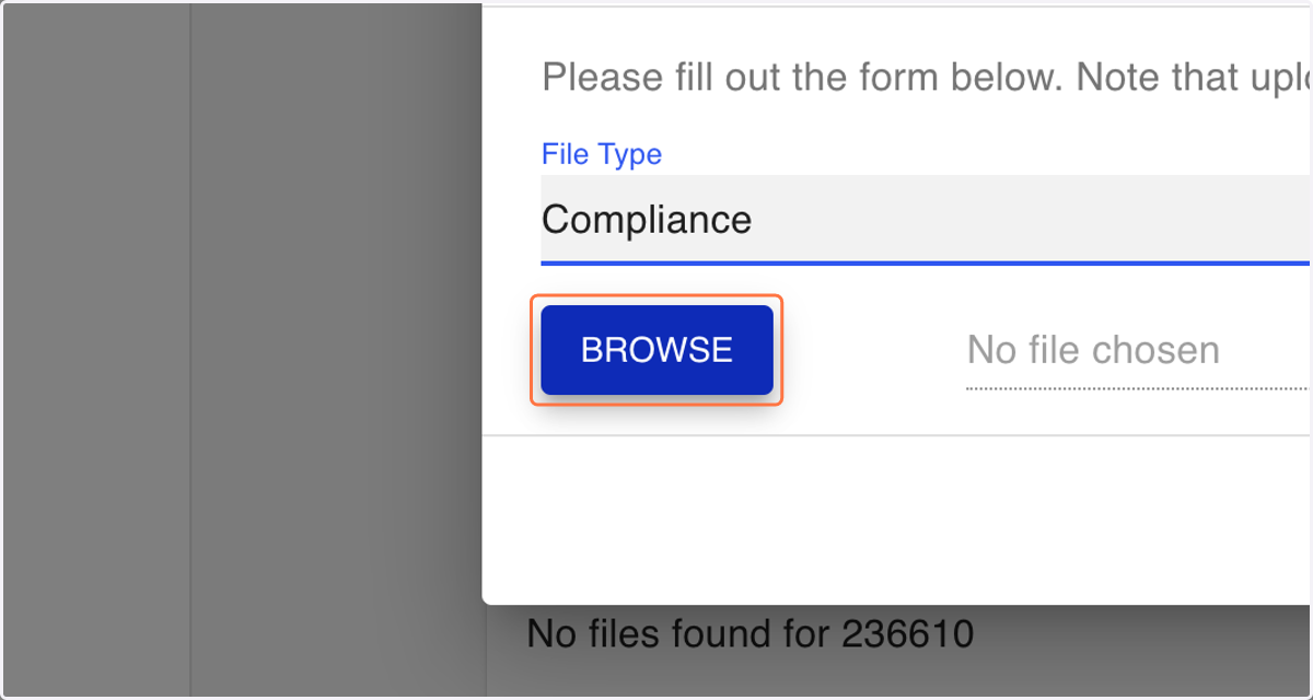 Click on Browse to upload a file from your computer