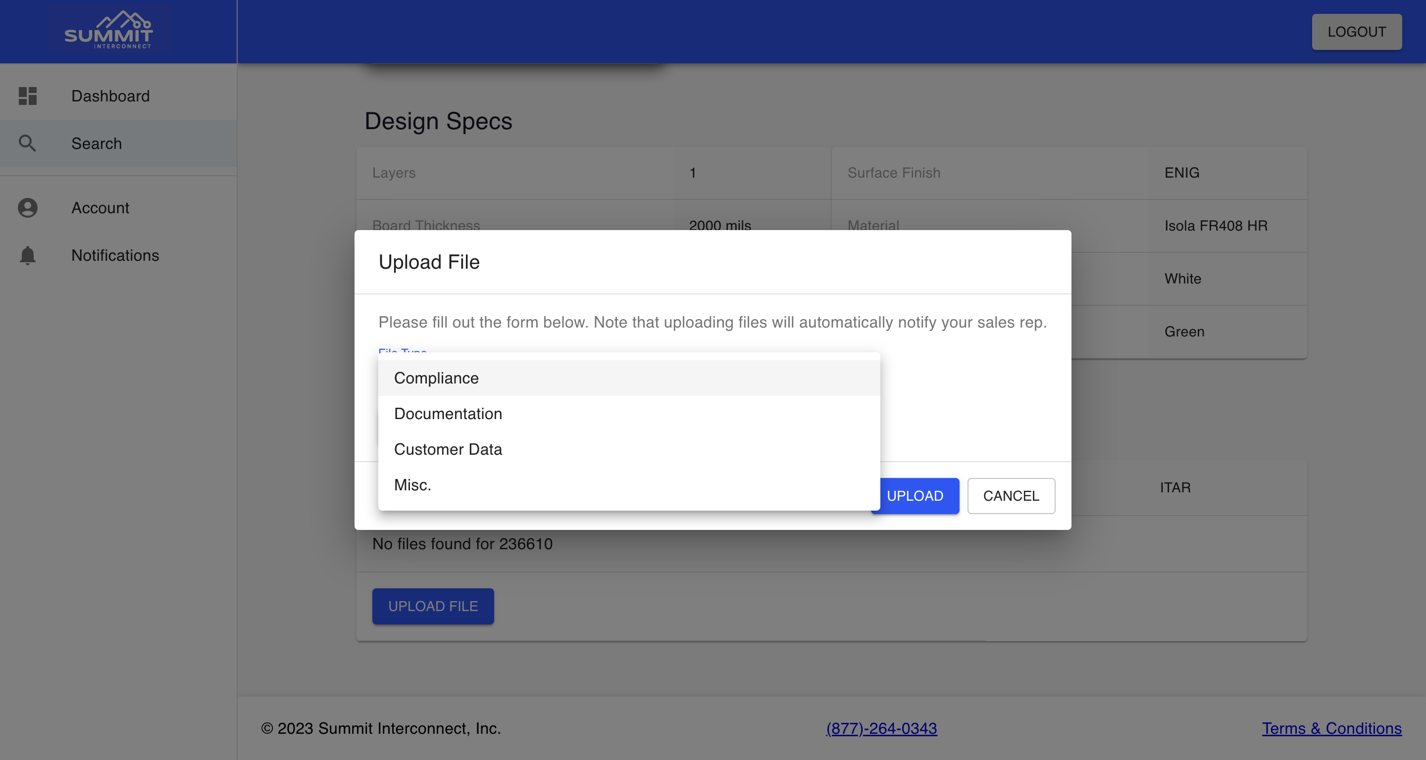 Click on the file type that is most relevant to your uploaded file