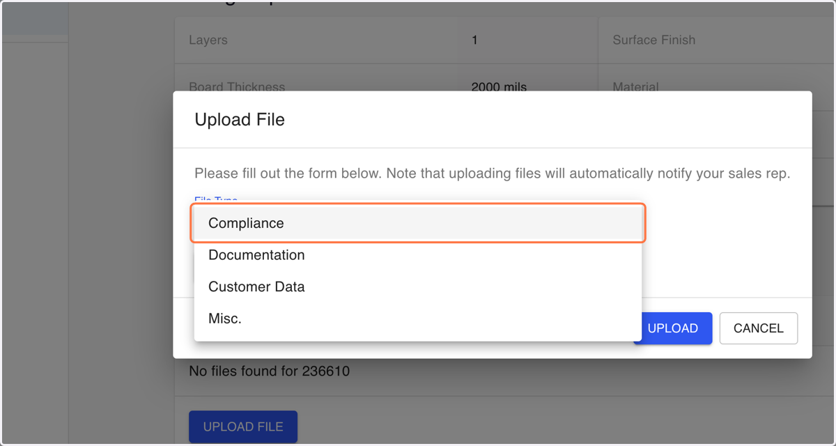 Click on the file type that is most relevant to your uploaded file
