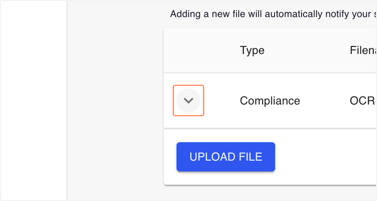 Click on the down arrow next to your file to see the viewing history