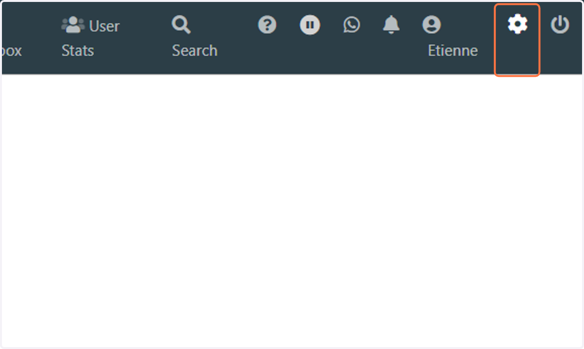 Click on the Admin menu