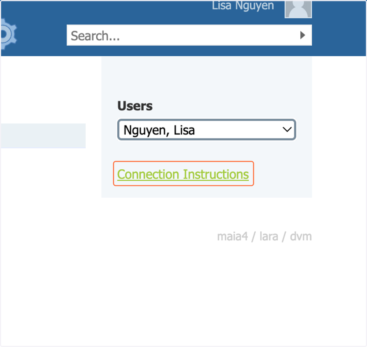 Click on Connection Instructions