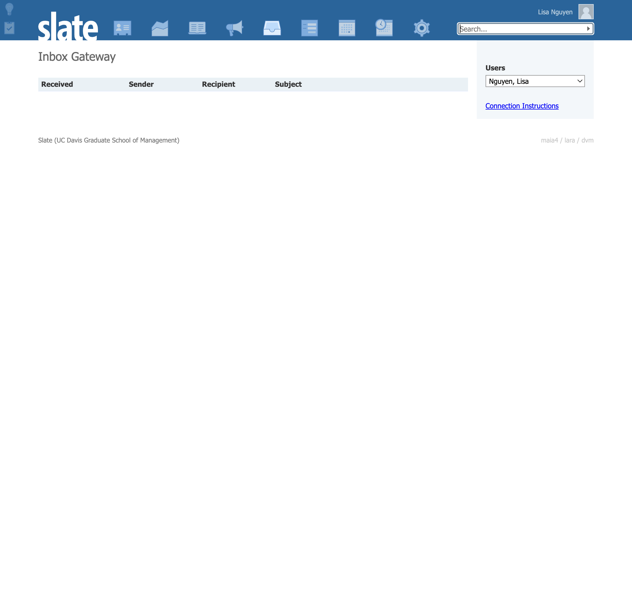 Click on your user name