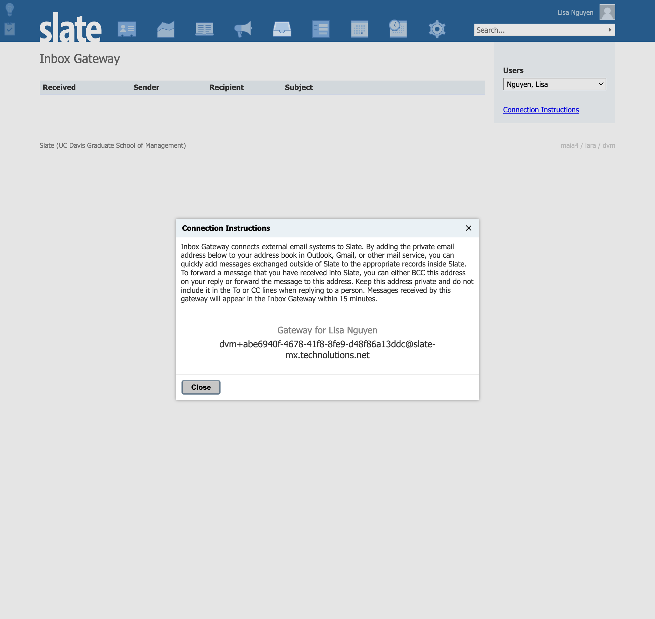 Click on Connection Instructions & Copy your Gateway