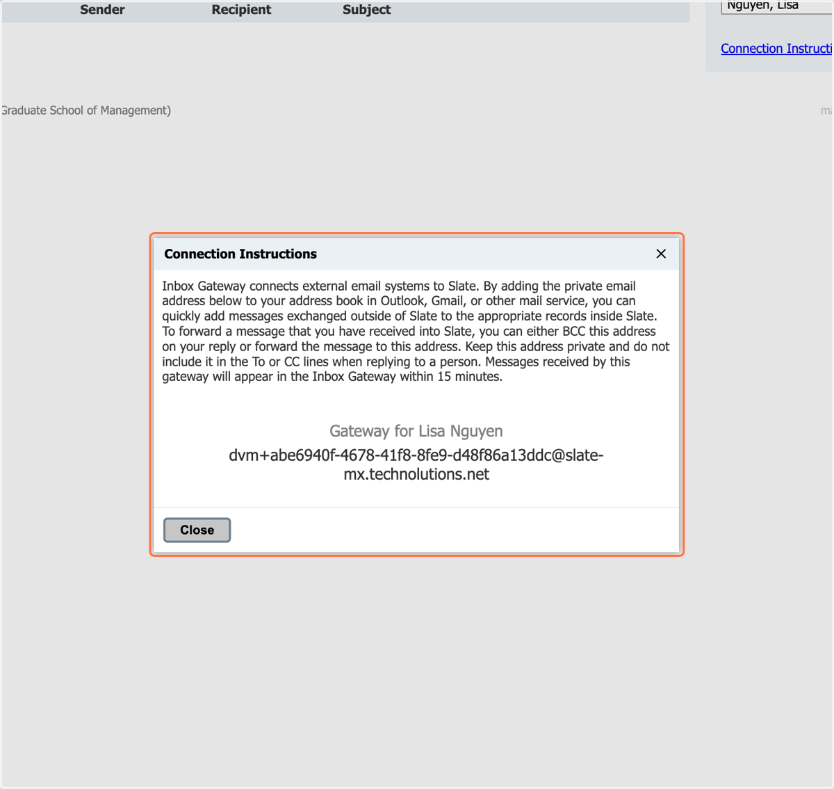 Click on Connection Instructions & Copy your Gateway