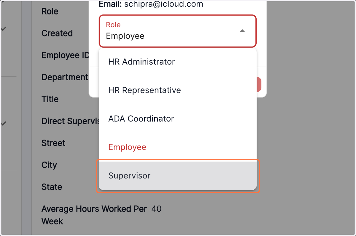 Click on Supervisor