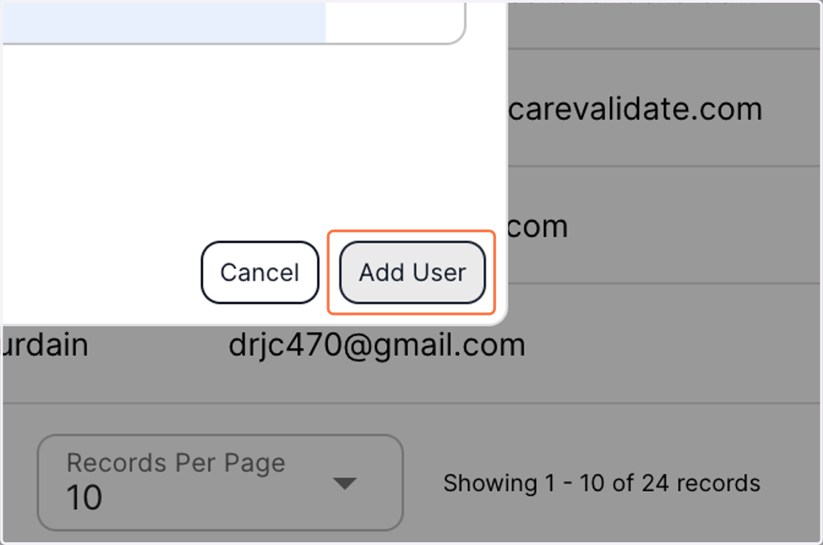 Add details like the Full name, email and the password and Click on Add User