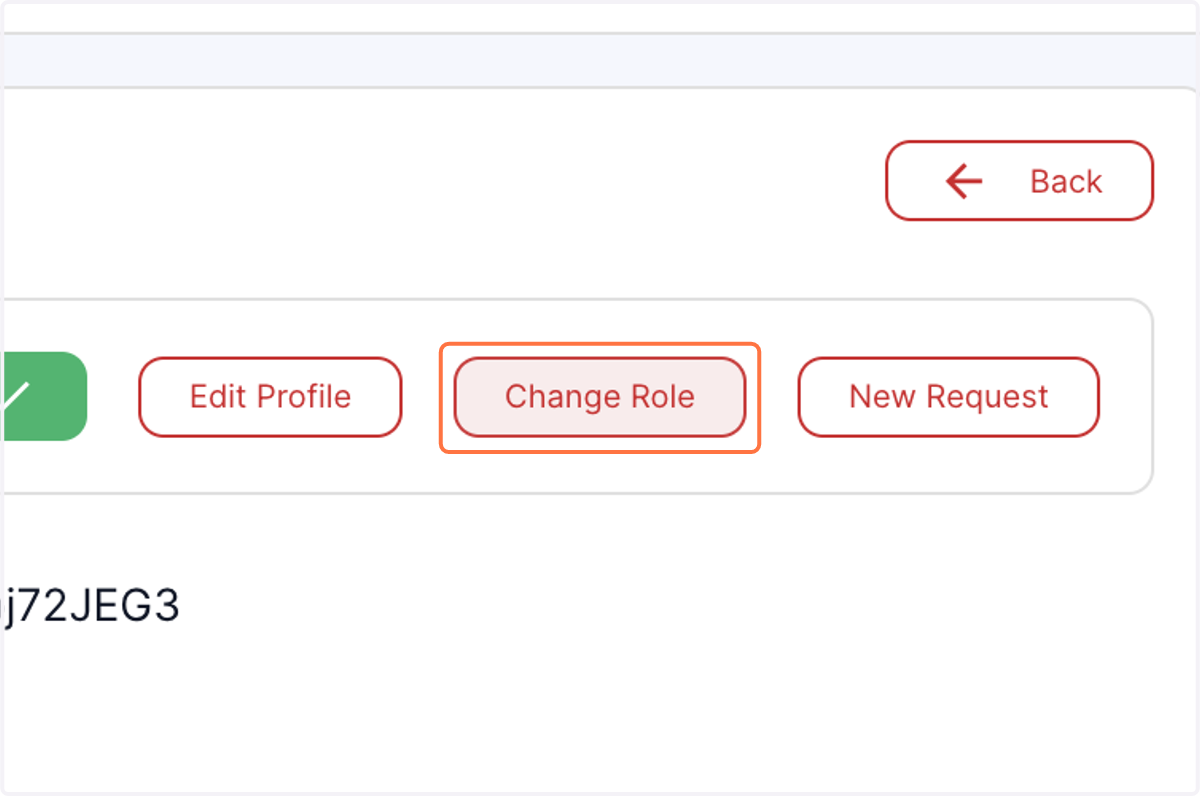 Click on Change Role from the menu options
