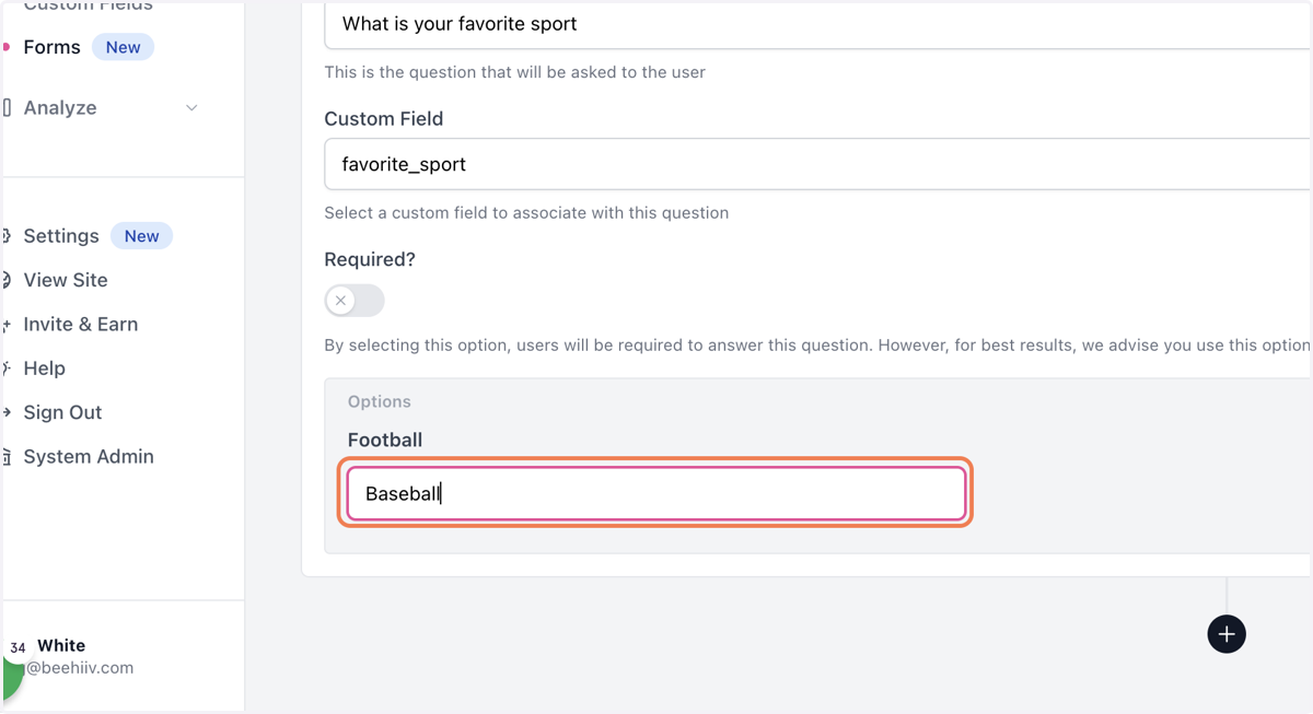 Repeat this process for each of your question's responses