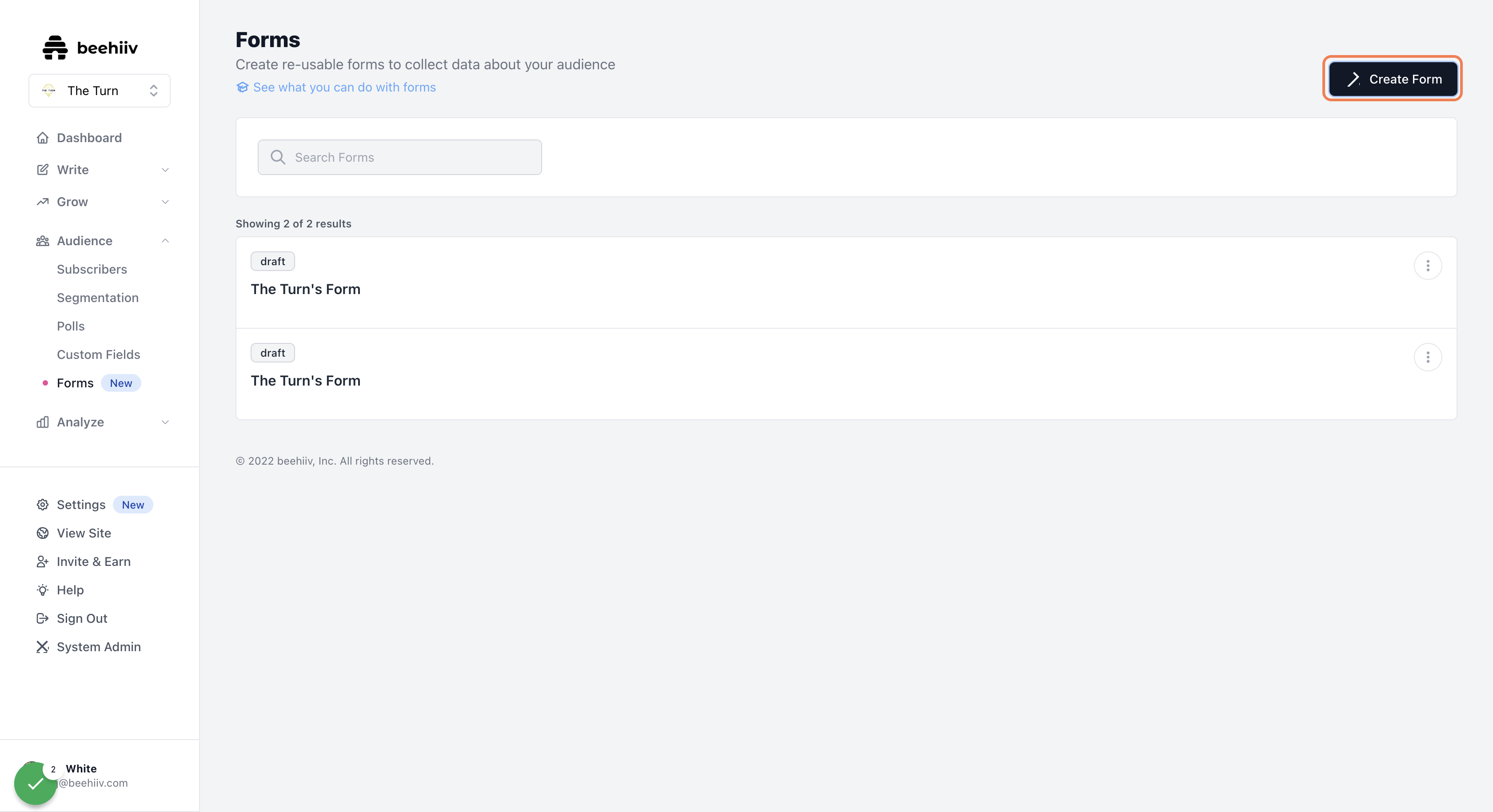 Click on Create Form