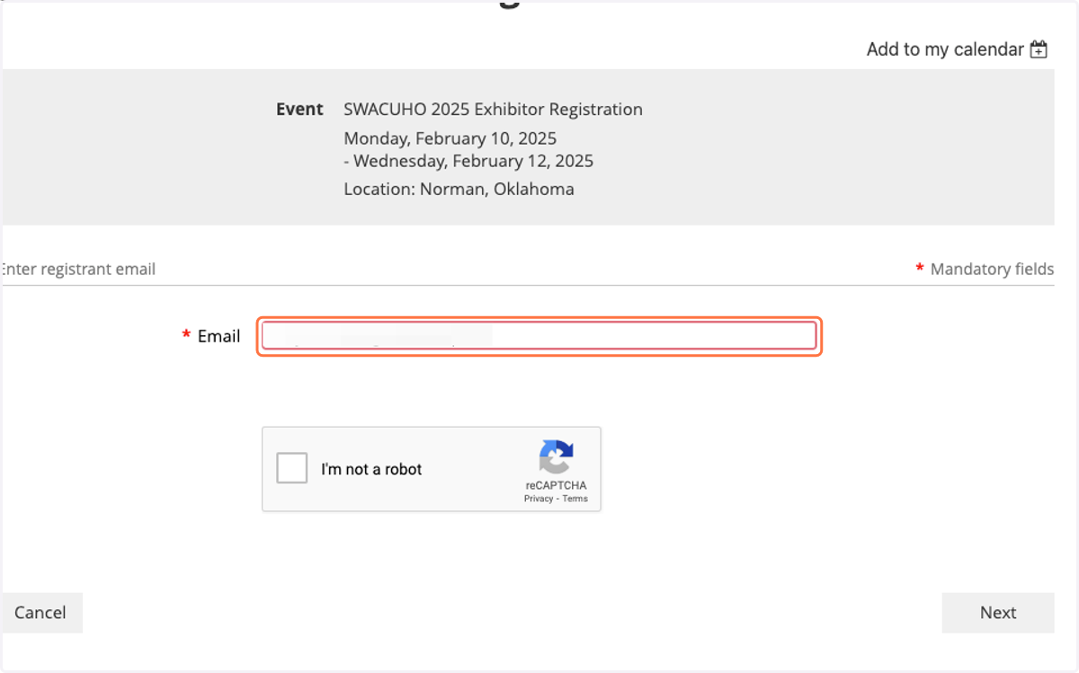 Type your email address