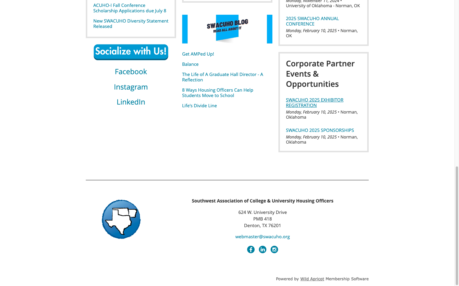 Click on SWACUHO 2025 EXHIBITOR REGISTRATION