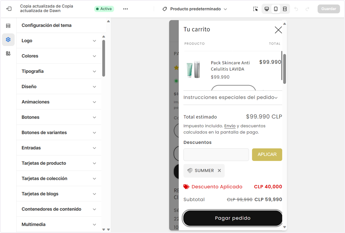 Dale Click a Pagar pedido