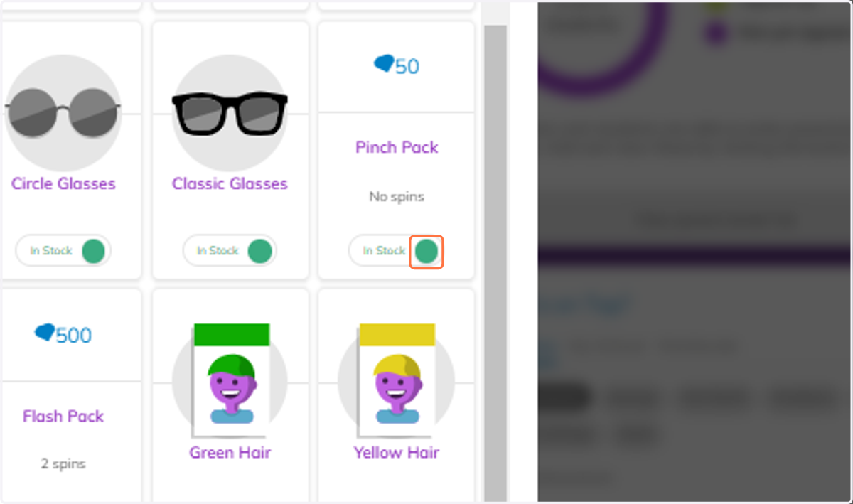 You can toggle items to be out of stock, and they then won't appear to the students.