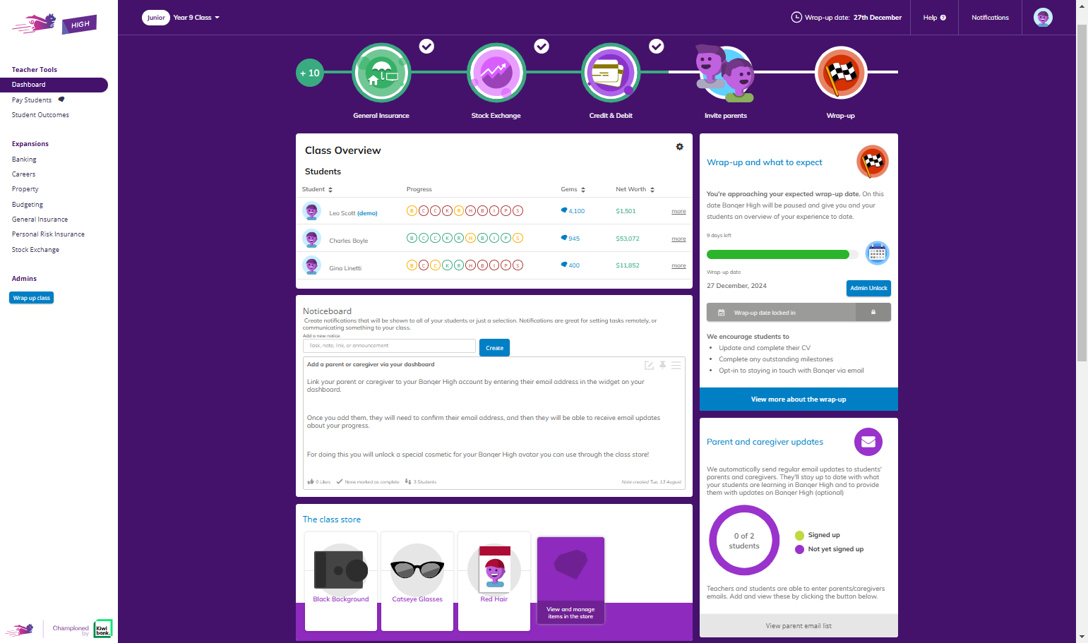 Click on Dashboard