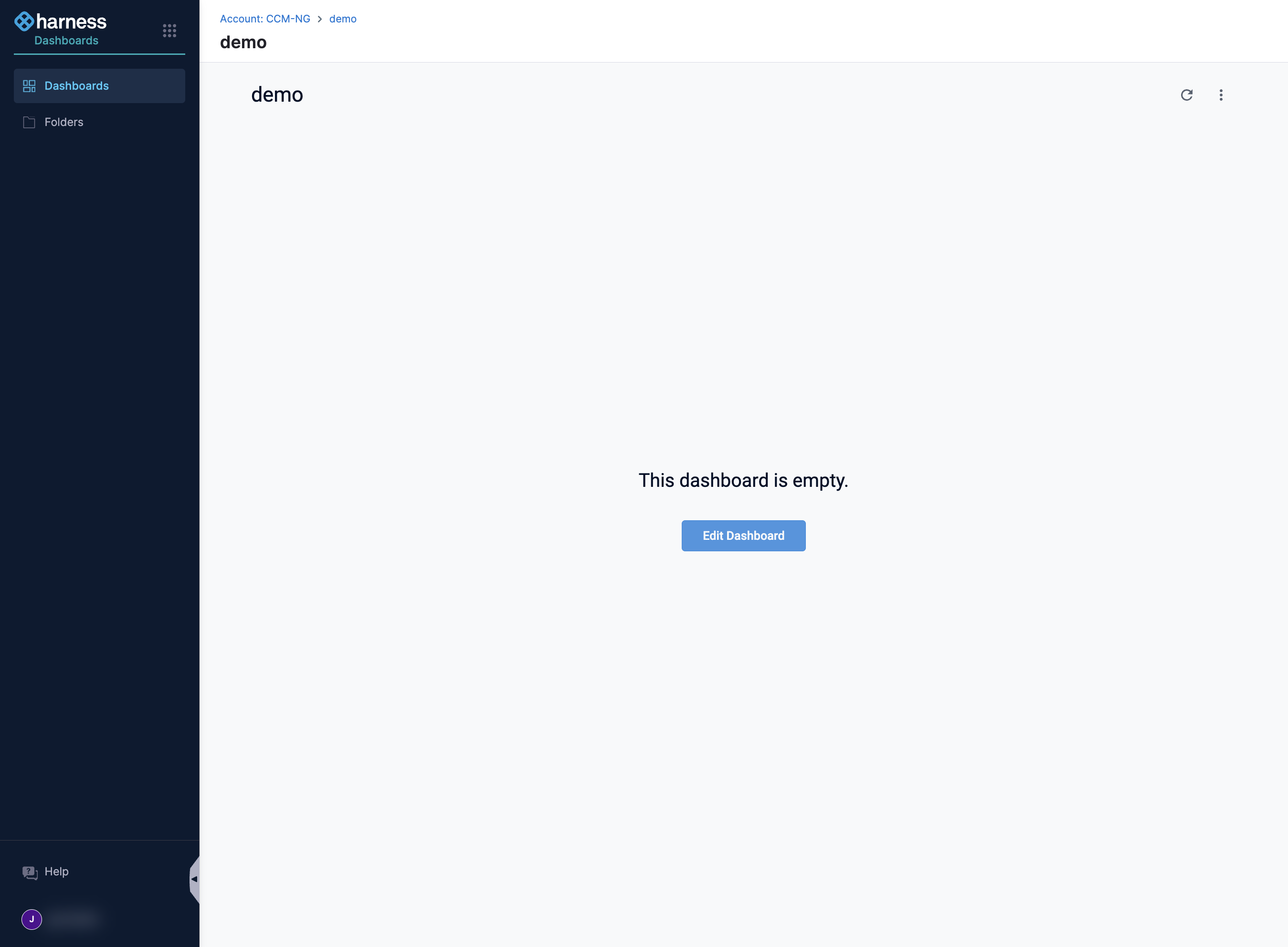 A. When you create a new dashboard, it is empty and you can click on edit to start adding tiles. B. Click on Edit Dashboard