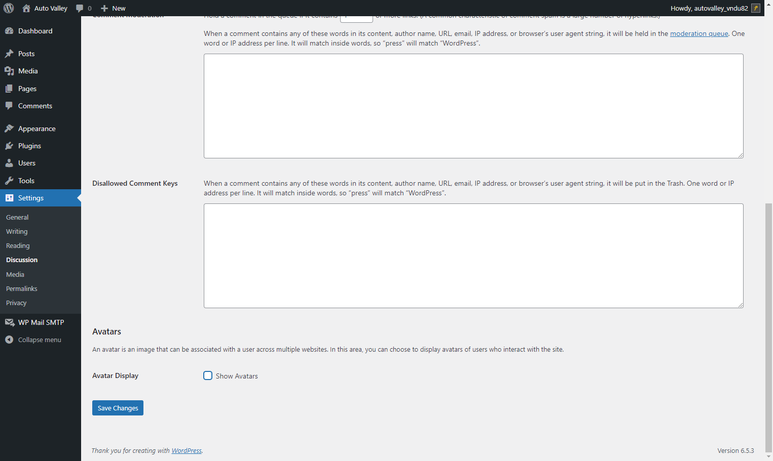 Uncheck Show Avatars